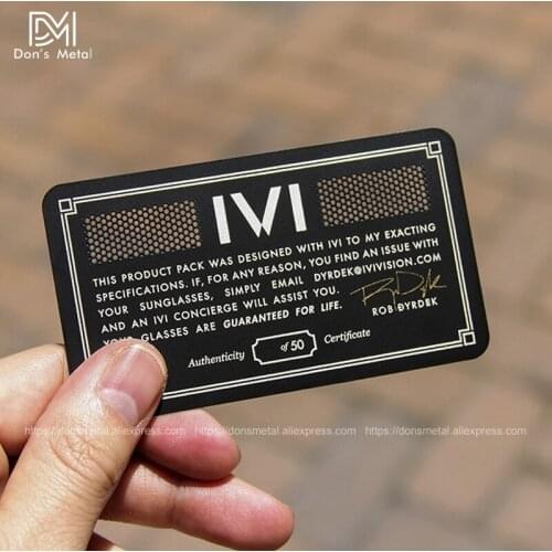 Personality black metal card stainless steel business card custom metal membership card design metal business card