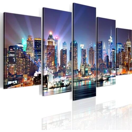 Picture-the city in the lights reflectors-200x100 cm