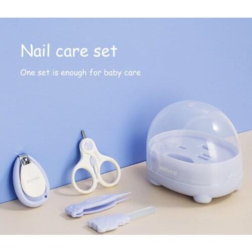 4pcs Baby Manicure Scissors Baby Safety Nail clippers Infant Manicure Set kids Baby Cleaning Toils Nail Care Nail Set Baby Items