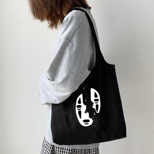 Anime Kawaii Graphic Shopping Bags Girls Cartoon School Bag Fashion Casual Pacakge Hand Bag Tote Vintage Shoulder Bags Unisex