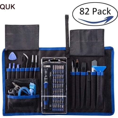 QUK Screwdriver Set Electronic Repair Tool Kit 82 In 1 Precision Torx 57 Bit Magnetic Driver For Phone Tablet PC Watch Hand Tool