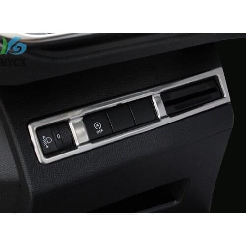 Stainless steel Stickers For Peugeot 3008 GT 5008 2017 2018 Headlight Switch Sequin Headlight Adjust Cover Sticker Accessories