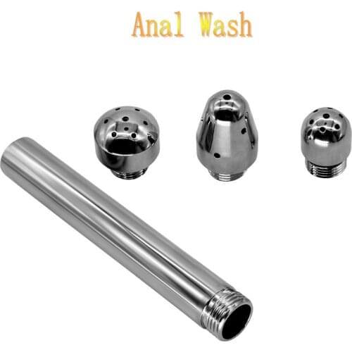 Three Size Anal Enema Cleaning Shower Stainless Steel Colonic Douche Nozzle Private Vaginal Wash Sex Toys For Women Couples