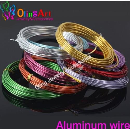 OLINGART 5M Roll of 2.0mm Aluminum Wire soft DIY craft versatile earrings Bracelet choker necklace jewelry making 2019 NEW