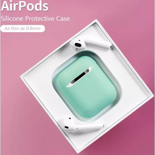 Original Silicone Case For Apple Airpods 2 Slim Cover Ultra thin Cases Multicolor Protective delicate Skin for Airpods Drop