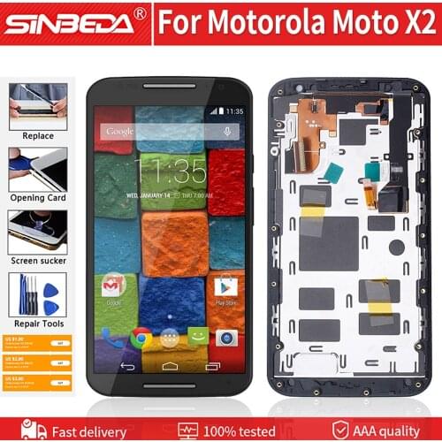 5.2" Original LCD For Motorola X2 Display LCD Digitizer Touch Screen with Frame For Moto X2 Xt1092 Xt1095 Display Assemble