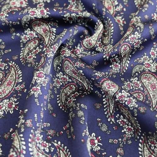 Dress Scafs Hijab Hair Band Textiles Soft Charmeuse Satin Fabrics Paisley