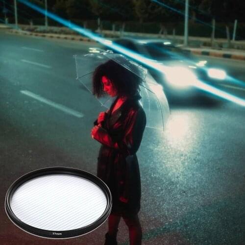 Rainbow BLUE Streaks Effect Filter 77/82mm Circular lens Flare Filter for Canon Nikon Sony Pentax Fuji Olympus Camera Cinematic