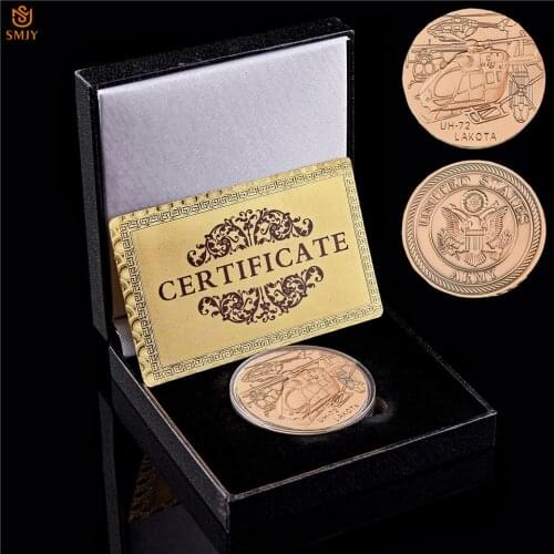 US Army UH-72 Lakota Custom Rare Metal Military Challenge Collectible Coin W/Luxury Box Holiday Gift