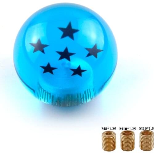 Acrylic Blue ball rare custom gear shift knob 54mm Diameter 1-7 star