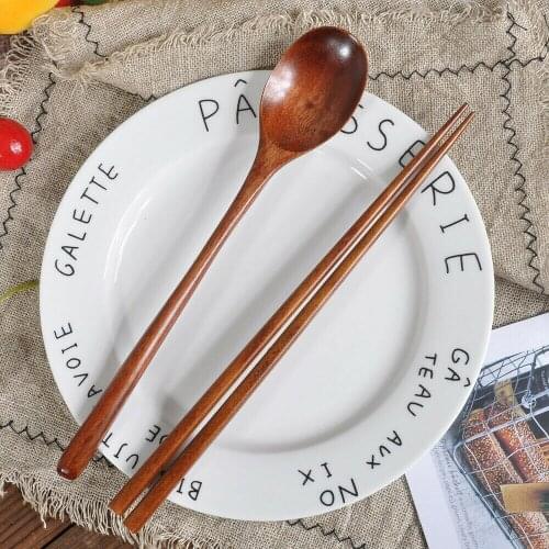 Tableware Fork Wooden Spoon Cooking Utensil Kitchen Bamboo Soup-Teaspoon Tools