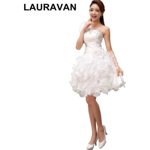 Light yellow ivory red beautiful bridemaids girls bridesmaid short party dresses for teens one shoulder dress wedding