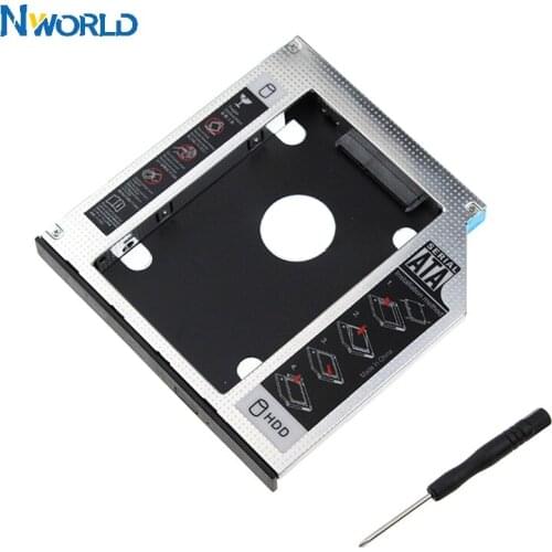 Universal SATA 3.0 2nd HDD Caddy Notebook Enclosure 9.5mm 2.5" 2TB SSD Case Hard Disk Laptop CD/DVD-ROM Optical Bay Baffle