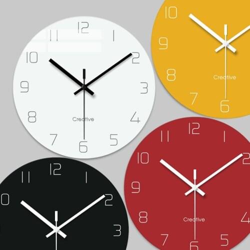 Vintage Modern Design Wall Clock Tempered Glass Silent Watch Mechanism Wall Digital Clock Relogio Parede Guess Women 50Q196