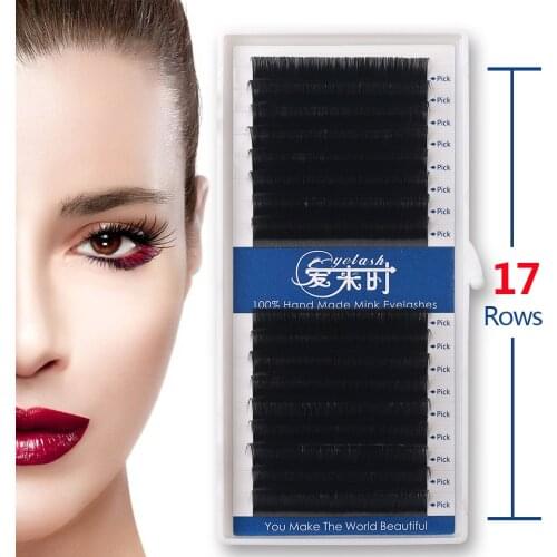 16 Rows All Size 0.03-0.25mm Individual Mink Eyelashes Extension Natural Synthetic Cilios for Professional Mink Eye Lashes