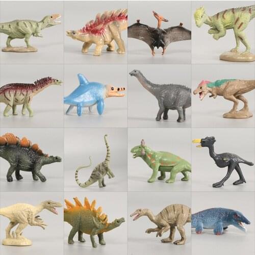 18pcs Mini Dinosaur Models Simulation Tyrannosaurus,Diplodocus,Moa,Pterodactyl Model Action Figure Toys,PVC Figurines