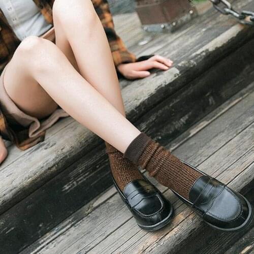 2018 1 Pair Hot Sale Women 6 Colors Shiny Long Vintage Retro Socks Autumn Winter New Fashion Glitter Silver in Tube Warm Socks