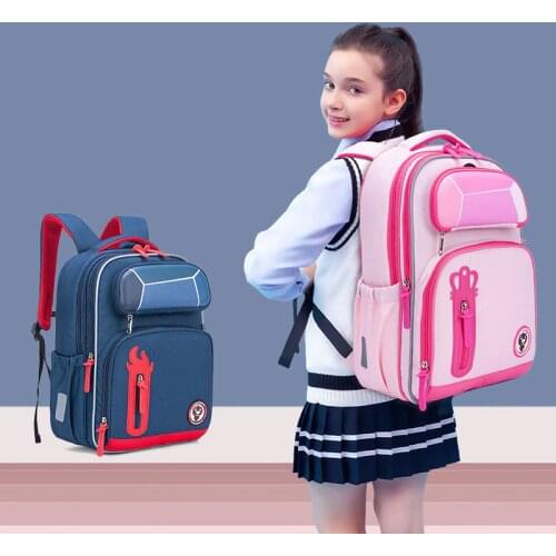 2021 New Orthopedic School Bags for Boys Kids Waterproof Backpack for Teenage School Larger Capacity Schoolbag With Pencil Case