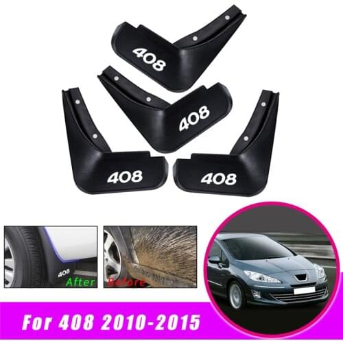 4Pcs Car Front Rear Mud Flaps Mudguards Fender Flares Splash Guards for Peugeot sedan 408 2010 2011 2012 2013 2014 2015