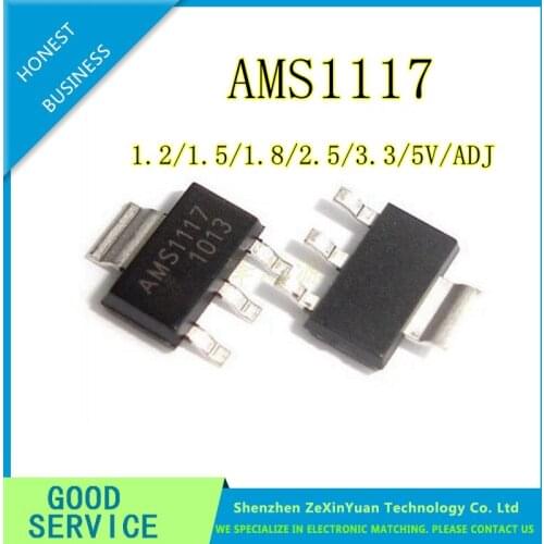 50PC/LOT AMS1117 AMS1117-3.3V AMS1117-ADJ AMS1117-1.8 AMS1117-1.2 AMS1117-5.0 AMS1117-2.5 AMS1117-3.3 AMS1117-5.0 AMS1117-1.5