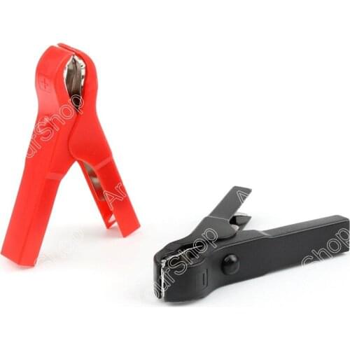 Areyourshop Sale 4 Pcs High Quality 30A Car Battery Clip Alligator Clips Pliers Cables Test