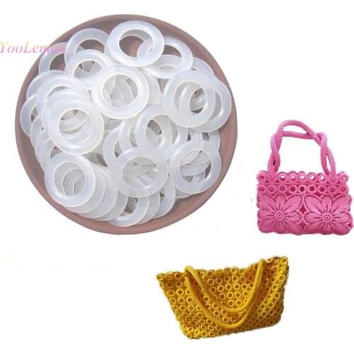 White Plastic Ring Curtain Rings Crochet Net Bag Garments Shoes Backpack Outdoor Bag Parts BZZ03