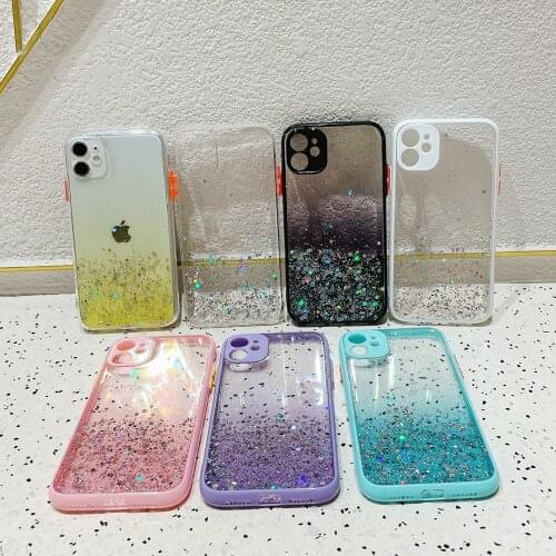 Sequin Glitter Phone Case For Samsung Galaxy A52 A72 A32 A12 A42 A21S A50 A70 A31 A11 A51 A71 A10 A20 Soft Silicone Cover Coque