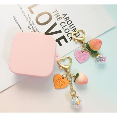 For xiaomi Air 2 SE Case Cute Sweet Peach Pendant Non-slip Protector Hearphone Cover for xiaomi Air 2SE case luxury