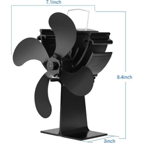 Wood Stove Eco-friendly Fan 4 Blades Heat Powered Log Burner Fireplace Blower Ultra Quiet No Battery Or Electricity