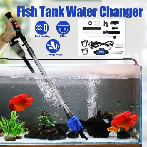 Electric Aquarium Automatic Water Changer Gravel Cleaner Sludge Extractor Sand Washer Filter Pump for Fish Tank Vacuum