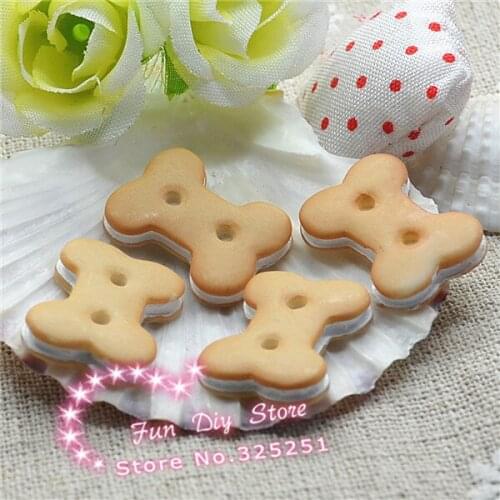 Kawaii resin flat back bone cookies 50pcs/lot 16*20mm