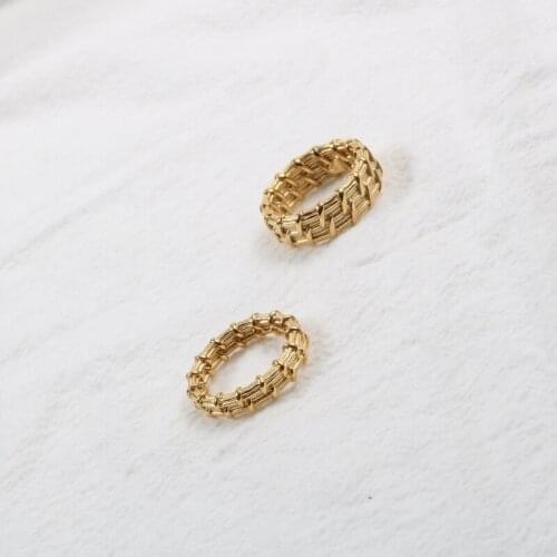 Stainless Steel Gothic Braided Minimalist Rings Mahua Geometry Designer Gifts For Womens Boho Accessories Luxury Jewellery