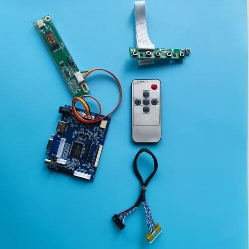 Kit Work for LP150X1 1024x768 20pin monitor driver panel AV Controller Board remote VGA 2AV DIY LVDS LCD SCREEN HDMI