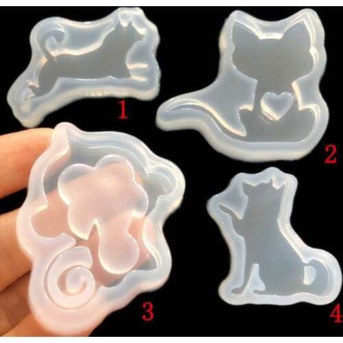 Cat Dog Monkey Silicone Mold Cake Fondant Resin Pendant Jewelry Making Tools