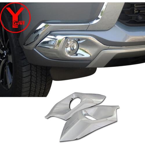 Fog light cover For MITSUBISHI Montero PAJERO SPORT Shogun SPORT 2016 2017 2018 chrome auto accessories for pajero sport YCSUNZ