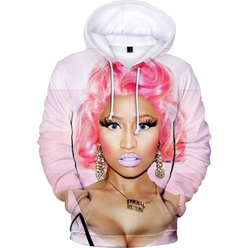 Nicki Minaj Soft Warm singer 3d Hoodies Print Women/Men casual Cool Long Sleeve Print Sweatshirts Hooded Fashion unisex Clothes
