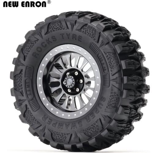 NEW ENRON 1P 2.2" Metal Beadlock Wheel Hub Rim&120MM Tyre Tires for 1/10 1:10 RC Crawler Axial SCX10 RR10 Wraith TRX4 KM2 YETI