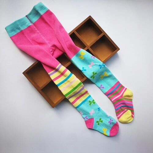 New Baby Spring/Autumn Tights Cotton Baby Girl Pantyhose Elastic Waist Printed Kid Infant Knitted Tights Soft Infant Clothing