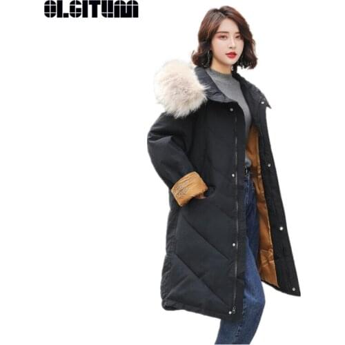 OLGITUM Women's Black Down Jackets