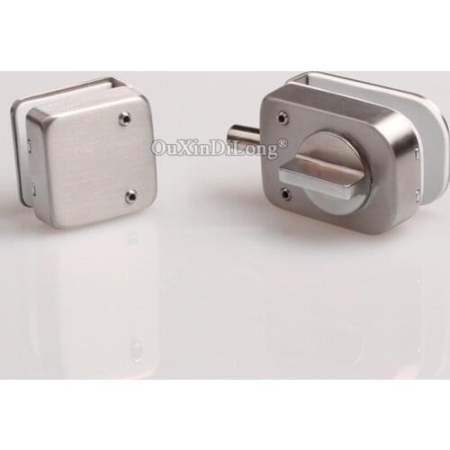 Wholesale 10PCS Glass Door Stainless Steel Lock, Bathroom Glass Door Latche ,Shower Room Bolt Without Hole No Key JF1698