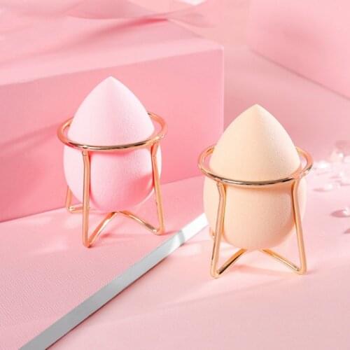 1PC New Carbon Steel Makeup Beauty Egg Powder Puff Sponge Display Stand Alloy Drying Holder Cosmetic Puff Holder Rack