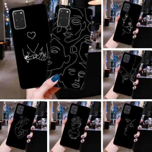 Simple Lover Hand Line Phone Case For Samsung Galaxy S21 Plus Ultra S20 FE M11 S8 S9 plus S10 5G lite 2020