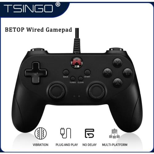 TSINGO BETOP D2E 2M USB Wired Gamepad For Android/PC/TV Box/PS4/PS3 Vibration Motor Game Controller Joystick For Game Console