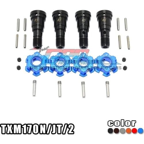 RC Car Parts TRAXXA 1/5 X-MAXX 6S 8S Upgrade Modified Accessories 45#Steel Universal Joint Head + Aluminum Alloy Hex Adapter