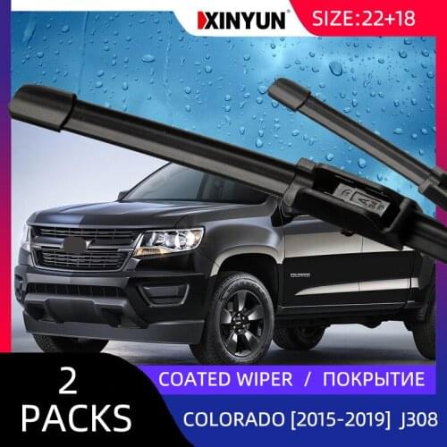 Coated wiper Front Wiper Blades For Chevrolet Colorado 2015- 2019 2018 2017 Windshield Windscreen 24"18"