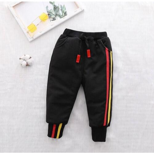 Boys Warm Pants Winter Boys Kids Casual Cotton Thick Plus Velvet Corduroy Girls Long Children Sports Trousers 1 2 3 4 5 Years