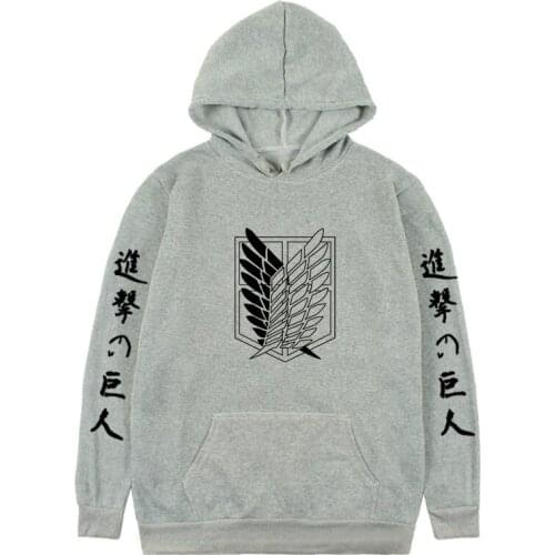 Anime Attack on Titan Pullovers Tops Long Sleeves Hoodie Male Cloth Unisex Cosplay Costume Sweatshirt