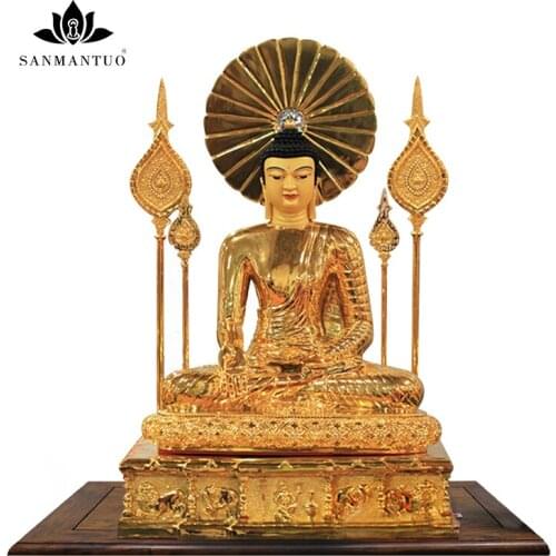 Buddhist supplies buddhist statue Buddha Amitabha statue decoration in Thailand buddha statue metal