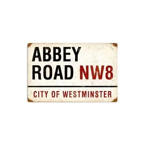 Abbey Road Street Signs Vintage Metal Sign