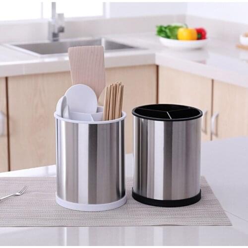 Rotary Utensil Holder Multifunctional Spoon Fork Chopstick Storage Cutlery Drain